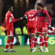 Isaiah Jones and Chuba Akpom celebrate against Hull City
