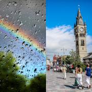 Darlington town centre rain