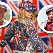 Chloe in the Pearly King costumer previously warn by Great Uncle Paul and Uncle Jack
