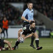 Michael Young in action for Newcastle Falcons