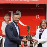 Charlie Johnston receiving the Zetland Gold Cup last year