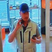 Northumbria Police have released an image of a man they wish to speak to in connection with the incident at Sainsbury's on Newsteads Drive in Whitley Bay on April 19 Credit: NORTHUMBRIA POLICE