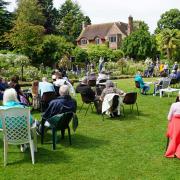 Picnic on the lawns at Tudor Croft with Charlotte Potter