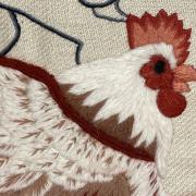 A cockerel from the Methodist Tapestries which will go on display next month in the Weardale Museum