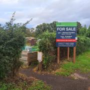A for sale sign has gone up beside the allotments at Guisborough Road, Great Ayton