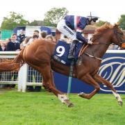 Dragon Leader wins the William Hill Two-Year-Old Trophy at Redcar under Richard Kingscote