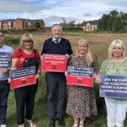 Labour members campaigning for a new leisure centre in Chester-le-Street in 2023