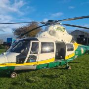 A patient was airlifted from a incident at Patrick Brompton, near Bedale