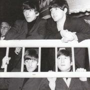LADDER GANG: The Beatles clowning around at Sunderland Empire