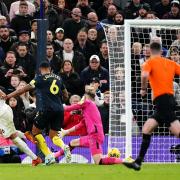 Richarlison slides home Tottenham's third goal in their 4-1 win over Newcastle