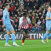 Abdoullah Ba shows his disappointment after missing an excellent chance in Sunderland's home defeat to Coventry City