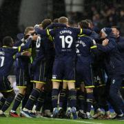Michael Carrick celebrates with his Middlesbrough players