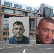 Tony Johnson, left, given a life sentence at Newcastle Crown Court for the murder of Trevor Bishop at an address in Meadowell, North Shields, last March
