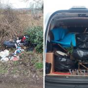 Wardens have removed a fly tip from Houghton-le-Spring, and are investigating another in Tanfield, Stanley