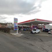 Police were called to the Esso petrol station on Kip Hill in Stanley at about 10am on Tuesday (March 12)