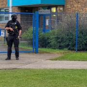 Police outside the school