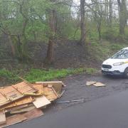 An investigation has been launched following fly-tipping on Forge Lane in Great Lumley, County Durham Credit: DURHAM COUNTY COUNCIL