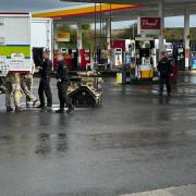 Bomb disposal officers were pictured at the Rob Perry services on the A19 on Wednesday (April 3).