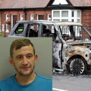 One of the vehicles David Jenkins set alight during a three-day arson spree in Hartlepool