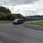 A motorbike rider was left with leg and collar bone fractures following a crash on Trunk Road in Redcar yesterday Credit: GOOGLE