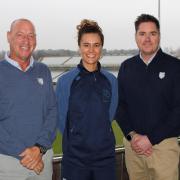 Durham CEO Tim Bostock, head of female talent pathway Rachel Hopkins and director of cricket Marcus North (left to right)