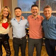 This Morning hosts Cat Deely and Ben Shepard with Rob Wood and client Jordan March.