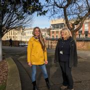 York Cares manager Holly Hennell, left, and City of York Council environment and community officer Beki Johnson, right, at North Street Gardens