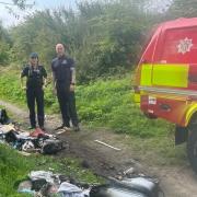 An investigation has been launched into a fly-tipping incident near Drum Industrial Estate in Chester-le-Street Credit: DURHAM COUNTY COUNCIL