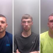 From left, Rodney Smith, Brandon Parker, and Clayton Ophield have been jailed
