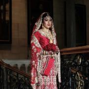 BEAUTIFUL ELEGANCE: Nazmin Begum is stunning in her traditional wedding dress