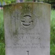 RESTING PLACE: Flying Officer Pigg's gravestone