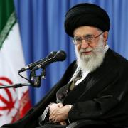 Iran's Supreme Leader, Ayatollah Ali Khamenei, speaks to crowds during a ceremony in Tehran, Iran, in April this year. Picture: Official website of the Iranian Supreme Leader