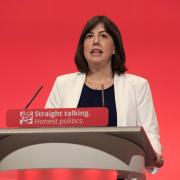 Shadow education secretary Lucy Powell makes her speech on the final day of the Labour Party annual conference at the Brighton Centre in Brighton, Sussex. Picture: Jonathan Brady/PA Wire