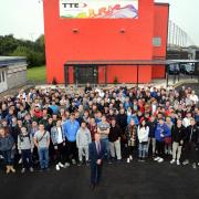 LEARNERS: TTE managing director, Steve Grant, front, with the training provider's latest intake of youngsters