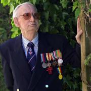 Memories of invasion: D-Day veteran Eric Dove, who was a telegraph operator in the Royal Navy during the Second World War, at his home in Hartburn, Stockton