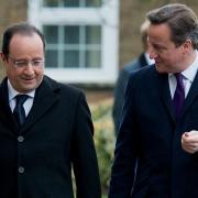 Prime Minister David Cameron, right, with French President Francois Hollande. Picture: Leon Neal/PA Wire (47017294)