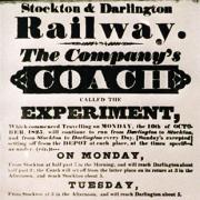 First timetable: The Experiment poster from October 1825, which claims to be the world's first railway timetable.