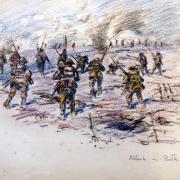 TO THE TOP: A sketch by Capt Robert Mauchley entitled 
