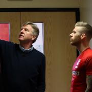 RESPECT: Dave Parnaby, left, talks with Adam Clayton, center, and Ben Gibson. Picture: Courtesy of Middlesbrough FC