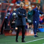 England manager Mark Sampson on the touchline during Thursday's defeat in Holland