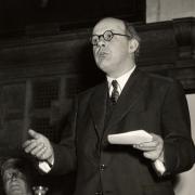 John Betjeman speaking in Oxford, 1955. Picture: Newsquest