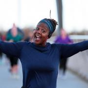 A runner take part in the Tees Barrage parkrun Pictures: SARAH CALDECOTT