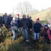 VOLUNTEERS: The community planting team at Hebden, in the Yorkshire Dales