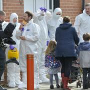 Police Forensic officers at Roman Road Pharmacy in Middlesbrough. Picture: North News