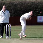 Stokesley's Matthew Smith bowling during the NYSD Premier Division match against Hartlepool last weekend