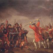 David Morier's painting Culloden, shows the highlanders still wearing the plaids which they normally set aside before battle
