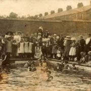 IN THE SWIM: A 1920s women's session in the Eldon swimming baths. This picture is from Colin Turner's Images of Eldon collection