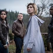 DOCTOR WHO: Mandip Gill as Yaz, Bradley Walsh as Graham, Jodie Whittaker as The Doctor, Tosin Cole as Ryan. Picture: PA Photo/BBC/BBC Studios/Giles Kyte