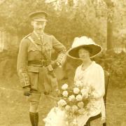 HAPPILY EVER AFTER: Connie and Angus on their wedding day, October 16, 1918. Picture courtesy of the Leybourne family