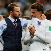 MATCH: England manager Gareth Southgate consoles Dele Alli after the Croatia v England game